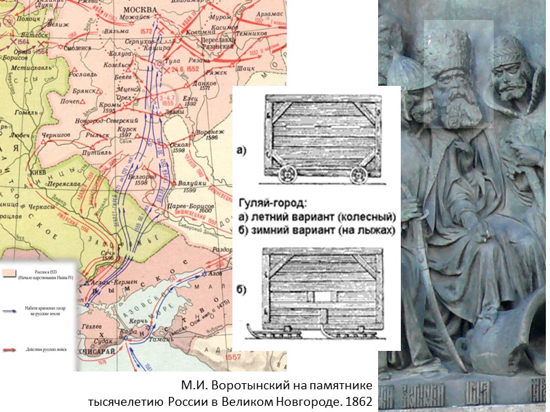 М.И. Воротынский на памятнике  тысячелетию России в Великом Новгороде. 1862